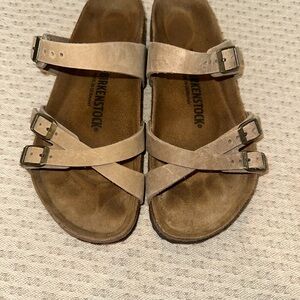 Birkenstock Beige Double-Strap Sandals